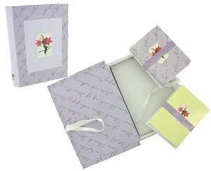 Buch mit Gru&szlig;karten - Blumenmuster (2 Stk.)
