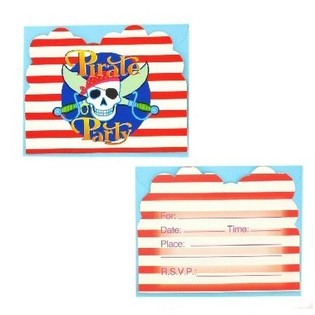 12. GEBURTSTAG Gru&szlig;karten mit Umschlag - Piratenpartei (6sets).