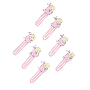 KLEINER BABY-LESEZEICHEN-CLIP - ROSA (12 Stk.)