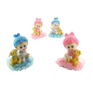 DEKORATION BABY AUF KISSEN 9 CM (4 Stk.)