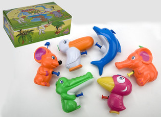 Tier-Wasserpistolen im Display (18er Pack)