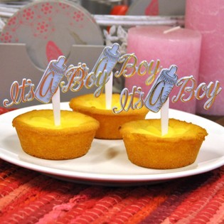 Geburt Cupcake-Picker - It's a Boy (12 Stk.)