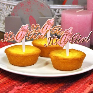Babyparty Cupcake-Spie&szlig;e - It's a Girl (12er Pack)