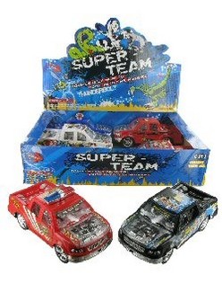 Friction-Pickup-Truck mit Licht & Sound (6 Stk.)