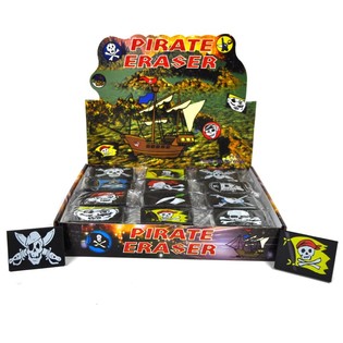 Quadratischer Piraten-Radiergummi (60 Stk.)