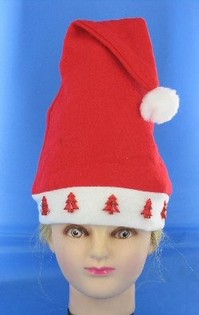 LEUCHTENDE WEIHNACHTSM&Uuml;TZE MIT ROTEM TANNENBAUM (12 St.)