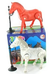 REITSTALL PFERD & ZEBRA IN BOX