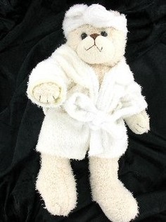 Teddyb&auml;r mit Bademantel