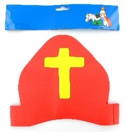 Nikolaus-Bischofsm&uuml;tze aus Schaumstoff (12 Stk.)