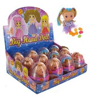 Spielfigur mit S&uuml;&szlig;igkeiten im Ei (12er-Pack)