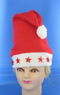 WEIHNACHTSM&Uuml;TZE mit LEUCHTENDEN STERNEN (9 Stk.)