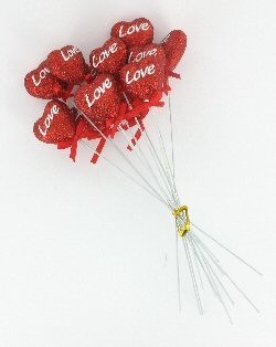 DEKORATION LOVE HERZ (12 Stk.)