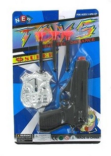 Polizei-Spielset auf Karte (10 Stk.)