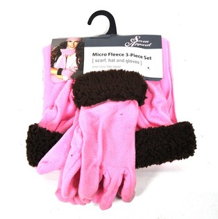 MICRO FLEECE SET 3 ST&Uuml;CK PINK