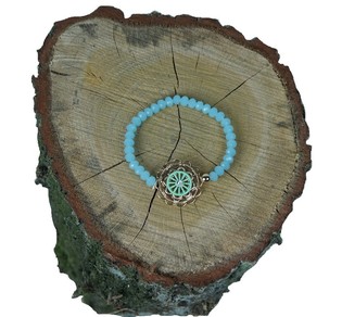 Armband Blau mit Anh&auml;nger (Ibiza-Style, 1 Stk.)