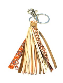 Luxus-Taschenanh&auml;nger/Schl&uuml;sselanh&auml;nger Rosa/Braun (1 Stk.)