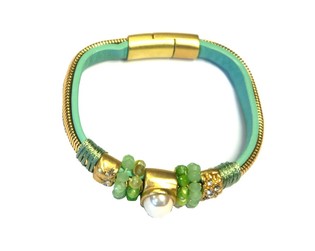 Ibiza-Look Armband Mint (1 St&uuml;ck)