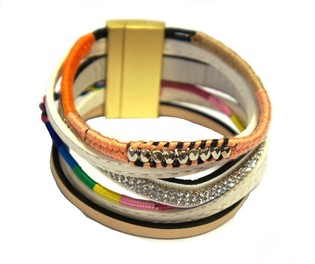 Ibiza-Armband Wei&szlig; (1 Stk.)