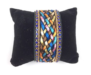 Ibiza-Armband Blau (1 Stk.) - Magnetverschluss