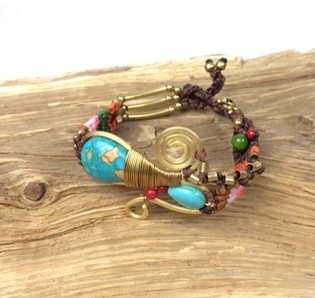 HANDMADE ORIGINALS ARMBAND BLUESTONE BRAUN (1 Stk.)