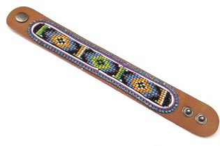 Lederarmband Aztec Blaue Strasssteine (1 Stk.)