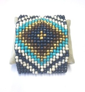 Armband Aztek Blau (1 Stk.)