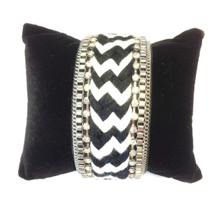 Ibiza-Armband Schwarz-Wei&szlig; (1 Stk.)