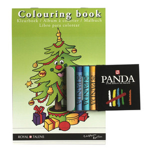 ROYAL TALENS WEIHNACHTS-MALBUCH MIT PASTELLKREIDEN (10 Stk.)