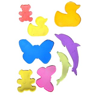 Jelly Gems Gel-Fenstersticker Deko-Aufkleber 22x12 cm (24er Set)