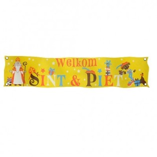 MEGA GROSSE ST & PIET Begr&uuml;&szlig;ungsbanner XXL 300 x 60 cm. (7st.)