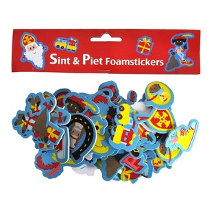60 Sinterklaas & Piet Schaumstoff-Sticker (3 Sets)