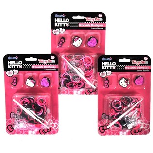 Hello Kitty Armband-Bastelset mit Loom-B&auml;ndern & Anh&auml;ngern (12 Stk.)