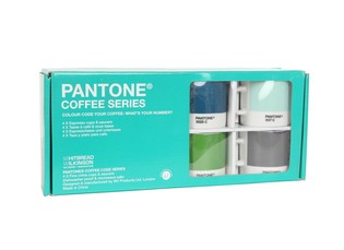 PANTONE - Espresso Tasse und Untertasse Set von 4 (1set).