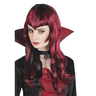 WIG - RED lange schwarze Haare (1P.)