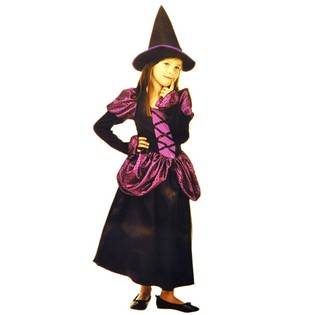 HEXEN Kost&uuml;m schwarz / PURPLE F&Uuml;R KINDER - Gr&ouml;&szlig;e M