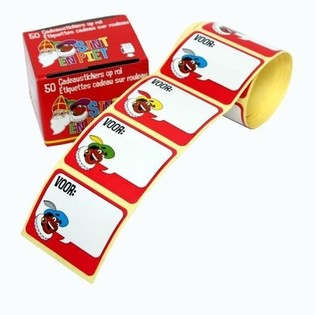 NICHOLAS 50 Geschenk-Aufkleber, ON ROLLER (10pakken)