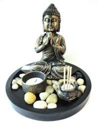 Buddha-Teelichthalter & R&auml;ucherst&auml;bchen-Set (1 Stk.)