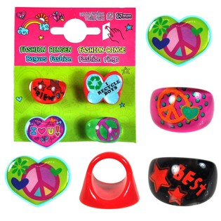 4-teiliges Set Kinderringe AUF DER KARTE (15sets)