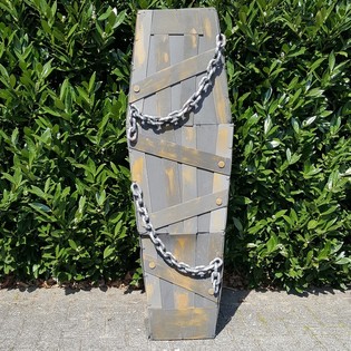MEGA DEKO Sarg mit Licht und Sound MOVE - 160 cm !!!.