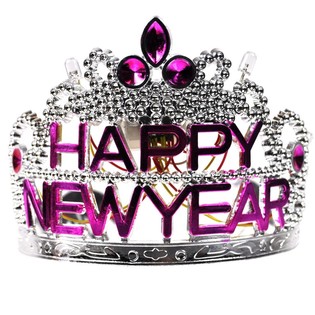 HAPPY NEW YEAR CROWN MIT LICHT (10st.)