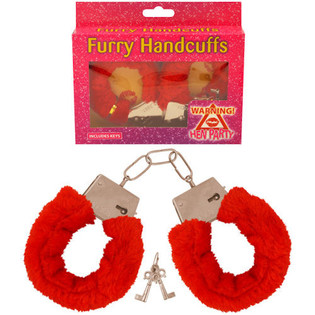 SEXY HANDCUFFS PL&uuml;SCH RED IN (6pc.)