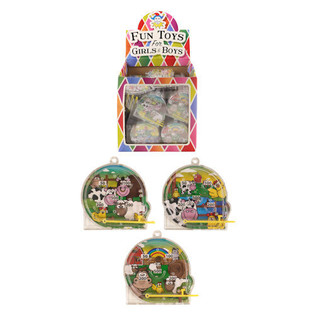 Tombola Mini-Flipperspiel Bauernhoftiere im Display (108 Stk.)