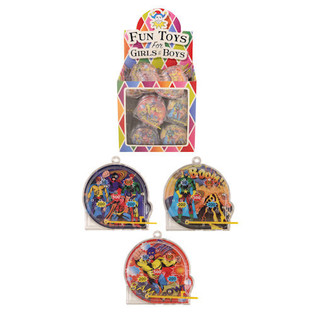 Mini-Flipper Superhelden f&uuml;r Grabbelkiste im Display (108 Stk.)