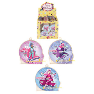 Mini-Flipper-Spiel Super Girls f&uuml;r Tombola im Display (108er-Pack)