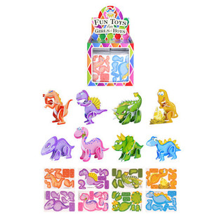 Mini-3D-Dinosaurier-Puzzle im Display (144er Pack)