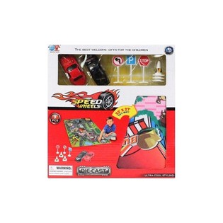 DAS CAST AUTO PLAY SET, EINSCHLIESSLICH SPIELPLATZ (6 St&uuml;ck)