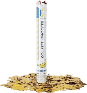 Konfetti Kanone - Banane - Farbe: gelb - 40 cm - Party Popper (10 St&uuml;ck)