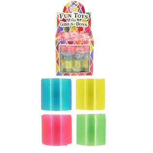 Mini bunte Regenbogenspiralen &Oslash;3 cm im Display (72 Stk.)