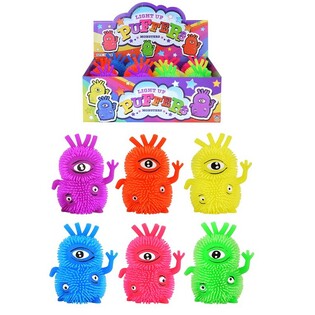 LEUCHTENDE PUFFER-MONSTER MIT 3 AUGEN IM DISPLAY (12 Stk.)