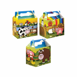 Kinder Men&uuml;box Bauernhof &ndash; 14 x 9,5 x 18 cm (12er-Pack)